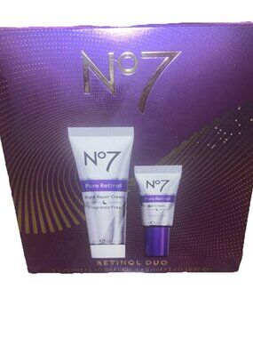 No7 Retinol Duo 2 Pc Set - Night Repair Cream & Pure Retinol Eye Cream, New
